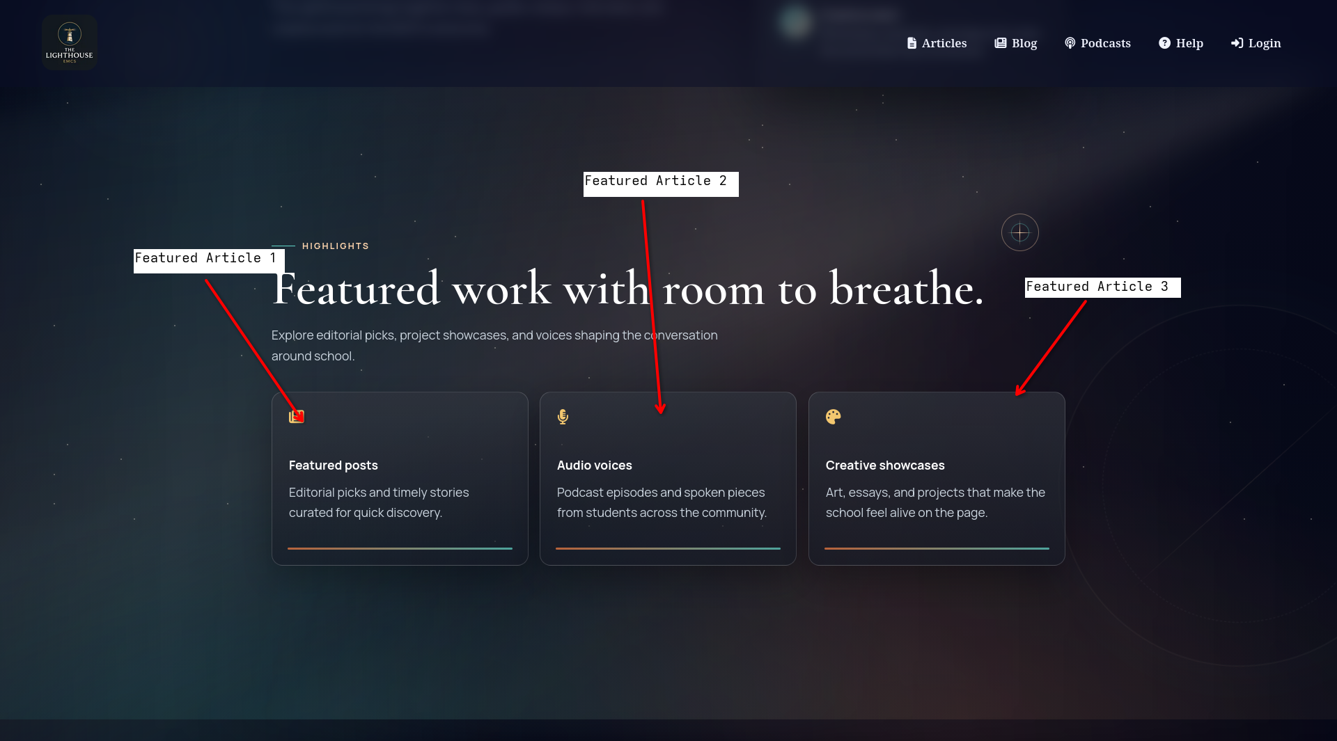 Homepage featured articles tutorial image